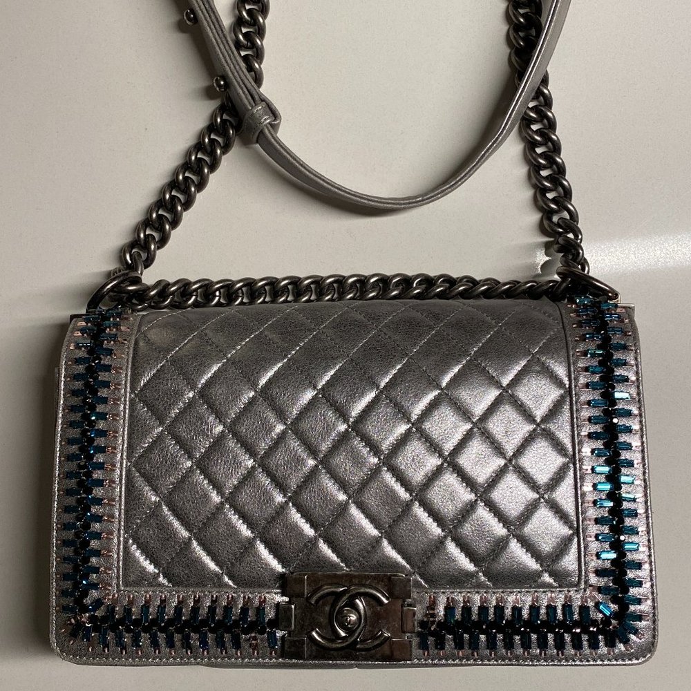 Chanel Embellished Boy Bag Sample